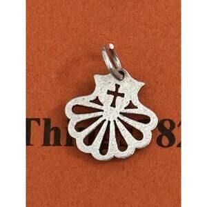 Retired James Avery Sterling Silver Open Shell Cross Baptism Charm